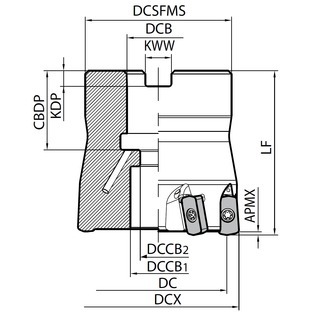 Fraise alésage lisse mfh mini